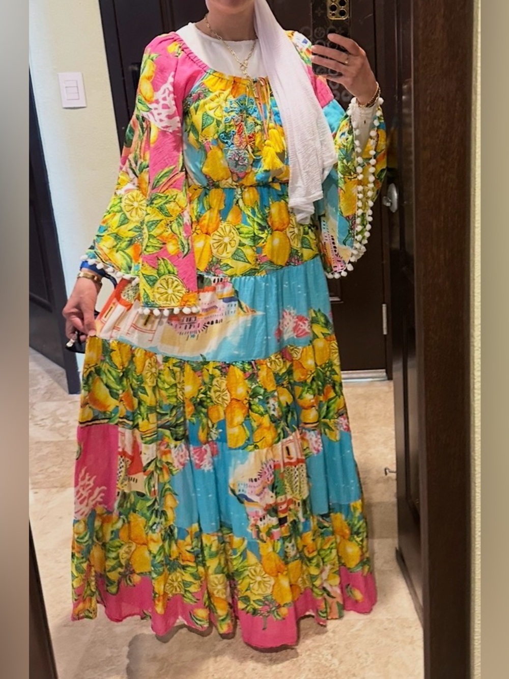 Boho Floral Multi-Color Tiered Maxi Dress